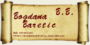 Bogdana Baretić vizit kartica